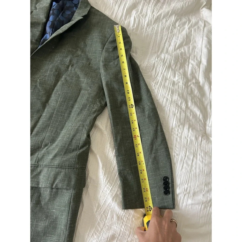 Indochino NEW Stockport‎ Wool Linen Olive Suit Jacket 50